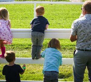 Children at the racecourse